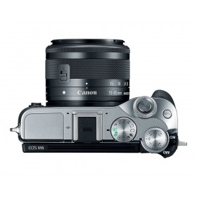 Canon Mirrorless EOS M6 ( Black and silver ) + Kit EF-M15-45 IS STM 